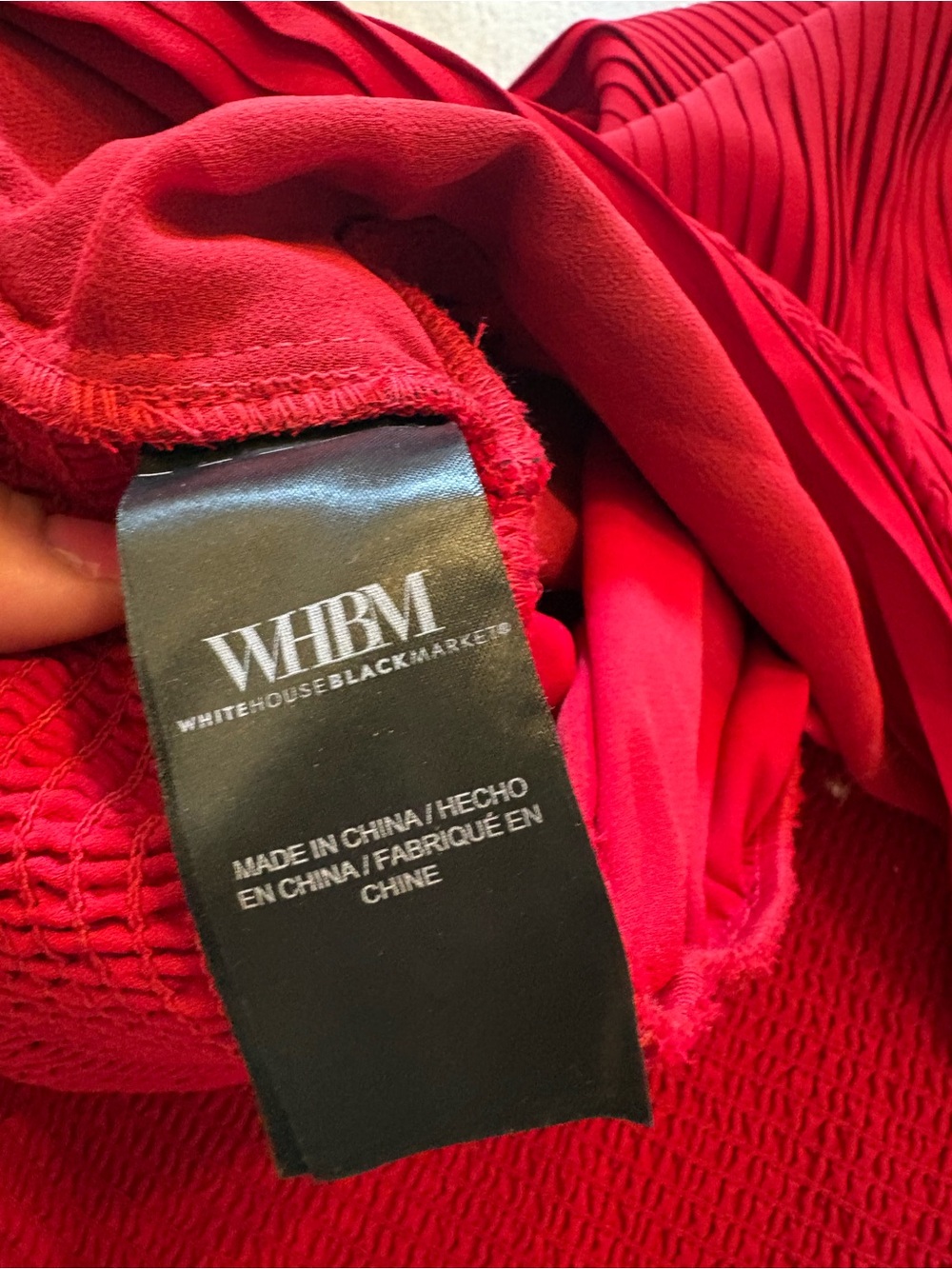 WHBM Red Blouse 12 - Picture 3 of 7